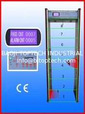 China Walk-through Metal Detector，Door frame metal detector, JLS-8008(8 Zones&amp;LCD display) supplier
