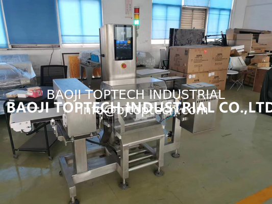 High speed combined metal detection and checkweigher machine for metal detection and weight sorting process supplier